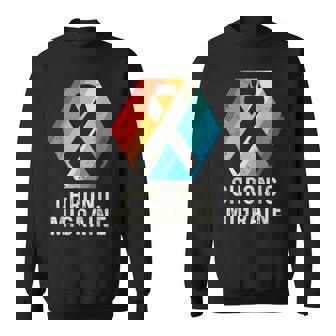 Retro Chronic Migraine Fighter Headache Awareness Support Sweatshirt - Monsterry