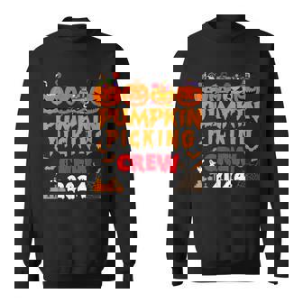 Retro Pumpkin Picking Crew Halloween 2024 Matching Group Sweatshirt | Seseable UK