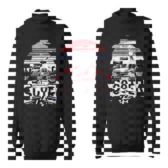 Retro Red Scooter Life Classic Moped Bike Road Scoot Journey Sweatshirt - Thegiftio