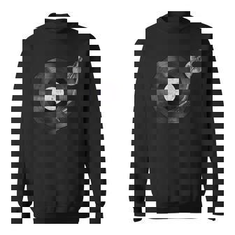 Retro Rock & Roll Vinyl Record Music Melting Graphic s Sweatshirt - Thegiftio UK