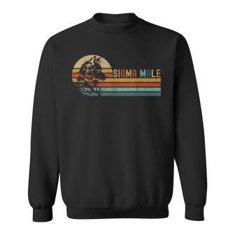 Retro Sigma Männlicher Wolf Lustige Sarkastische Zitate Witzige Witze Sweatshirt - Geschenkecke