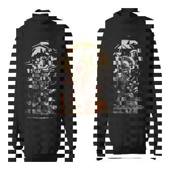 Retro Trump Hunting Deer Beer Drinking Beer Hunting Sweatshirt - Thegiftio UK