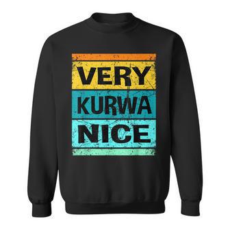 Retroery Kurwa Nice Poland Polska Sweatshirt - Geschenkecke