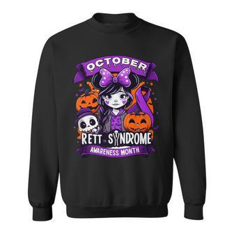 Rett Syndrome Awareness Month October Halloween Sweatshirt - Monsterry