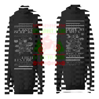 Ride Motocross Ugly Christmas Sweater Mx Dirt Bike Braap Fun Sweatshirt | Mazezy