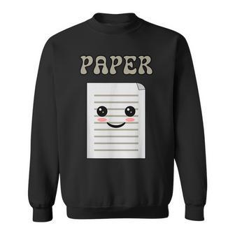 Rock Paper Scissors Easy Halloween Matching Group Costume Sweatshirt | Seseable UK