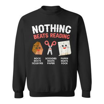 Rock Paper Scissors Vintage Nothing Beats Reading Hand Game Sweatshirt | Seseable UK
