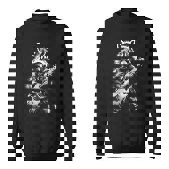 Rock Raton Laveur Jouant De La Guitare Drôle Guitare Raton Laveur Sweater e - Cadeauxyz