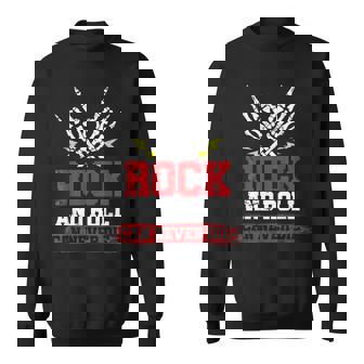 Rock And Roll Cam Never Die Manos De Esqueleto Rocker Camisa de entrenamiento - Regaloses