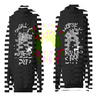 Rolling Up Some Christmas Spirit Xmas Santa Pajamas Holiday Sweatshirt - Thegiftio UK