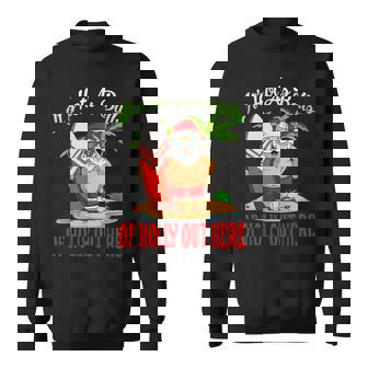 Santa Beach Hot As Balls Of Holly Christmas In July Sweatshirt - Monsterry