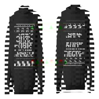 Santa's Favorite Firefighter Ugly Christmas Sweater Sweatshirt - Thegiftio UK