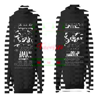 Santas Favorite Jamaican Jamaica Christmas Ugly Sweater Xmas Sweatshirt - Thegiftio UK