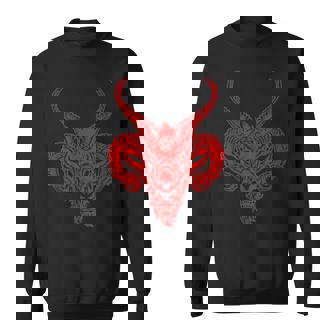 Satan Goat Satanic Dead Death Gothic Demon Satanism Occult Sweatshirt - Monsterry