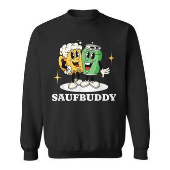 Saufbuddy Partnerlook Party Outfit Bier Liebhaber Motto Sweatshirt - Seseable