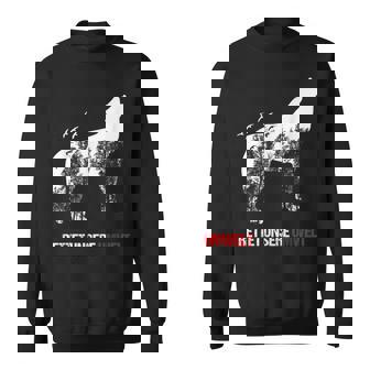 Save The Environment Wolf Silhouette Forest Animal Nature Conservation Sweatshirt - Monsterry