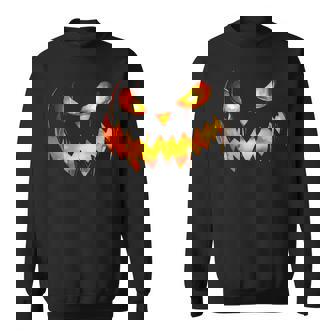 Scary Spooky Jack O Lantern Face Pumpkin Boys Halloween Sweatshirt - Thegiftio UK