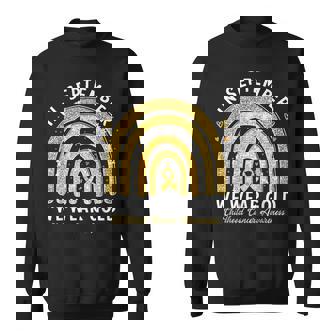 In September We Wear Gold Childhood Cancer Awareness Sweatshirt | Mazezy