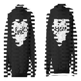 Sharks School Sports Fan Team Spirit Mascot Heart Sweatshirt - Monsterry