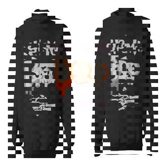 She’s My Boo Skull Face Matching Halloween Pajama Couples Sweatshirt - Monsterry