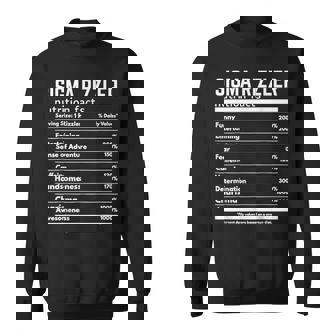 Sigma Rizzler Nutrition Facts Meme Rizz Internet Memes Gen Z Sweatshirt - Seseable