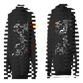 Skeleton Basketball Player Boys Scary For Halloween Sweatshirt - Thegiftio UK