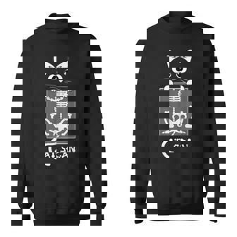 Skeleton Cat Scan Ct Scaning X Ray Pun Meme Rad Tech Sweatshirt - Thegiftio