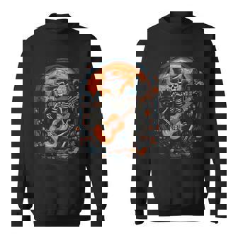Skeleton Guitar Player Halloween Costume Guitarist Musician Sweatshirt | Seseable UK