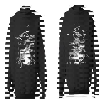Skeleton Percussionist Drummer Halloween Rock & Roll Music Sweatshirt | Seseable UK
