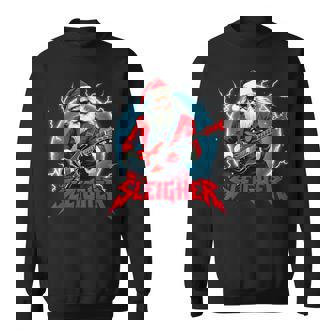 Sleigher Christmas Heavy Metal Music Rock The Holidays Sweatshirt - Thegiftio UK