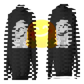 Smiling Face With Hugging Hands Emoticon Sweatshirt - Thegiftio
