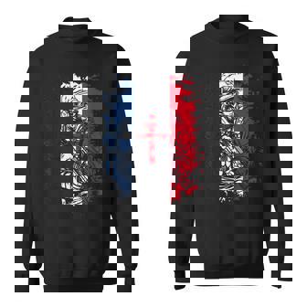 Soldat Avec Drapeau Français Et Croix De Lorraine Sweater e - Cadeauxyz