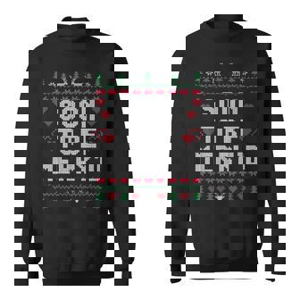 Soon To Be Merry'd Engaged Couples Matching Ugly Christmas Sweatshirt | Seseable UK