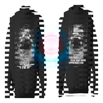 South Padre Island Texas Vacation Great White Shark Beach Sweatshirt - Monsterry
