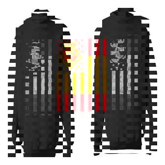 Spanish Flag Espana Crown American Flag Spanish Roots Sweatshirt - Thegiftio UK