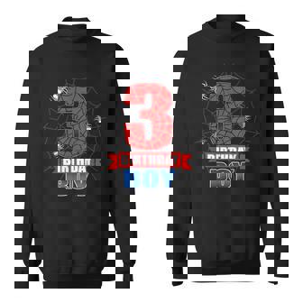 Spider Web 3 Years Old It's My 3Rd Birthday Boy Party Sweatshirt - Thegiftio UK