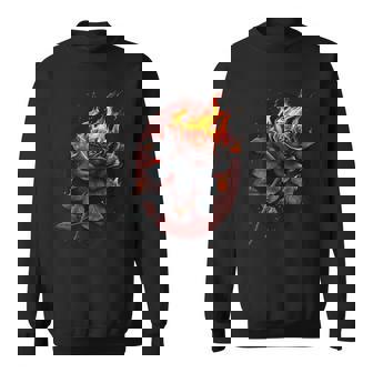 Spiral Original Flaming Rose Gothic Rose Sweatshirt - Thegiftio