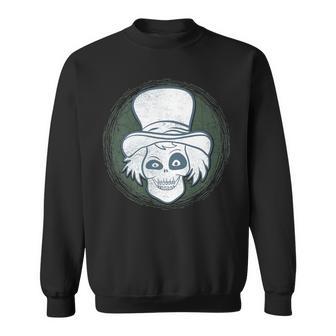 Spooky Steam Punk Ghost Scary Zombie Top Hat Halloween Premium Sweatshirt - Monsterry