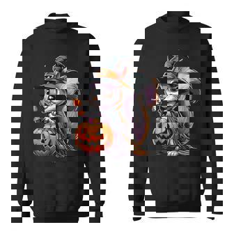 Squirrel Witch Scary Halloween Ghost Spooky Pumpkin Candy Sweatshirt - Thegiftio UK