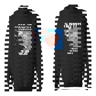 Stand With Trump Fight Gun Shot Fired Rally Shooting Sweatshirt | Mazezy