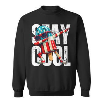 Stay Cool 4Th July Boys Popsicle Usa Flag American Sweatshirt - Monsterry UK