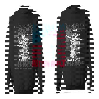 Steampunk New York City Rotten-Apple Usa Flag Sweatshirt - Monsterry