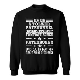 Stolzer Patenonkel Eines Fantastischen Patensohns For Godparent Sweatshirt - Geschenkecke