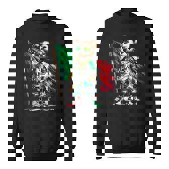 Stylish Teddy Bear Mexican Flag Mexico Sweatshirt - Thegiftio
