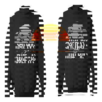 Sunny Days And Double Plays Baseball Fan Retro Sweatshirt - Monsterry