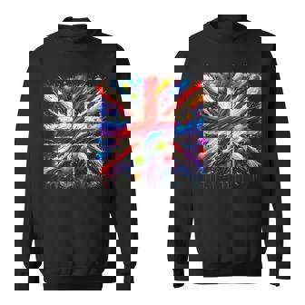 Super Colourful Union Jack Euro 24 Sweatshirt - Thegiftio UK