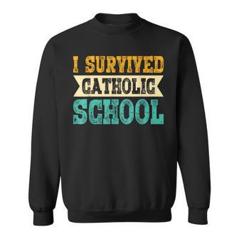 I Survived Catholic School School Memories Sweatshirt - Monsterry CA
