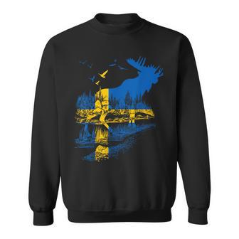 With Sweden Flag Flag Elk Län Sweden Sweatshirt - Geschenkecke