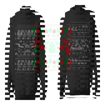 T-Rex Ugly Christmas Sweater Trex Ugly Sweater Dinosaur Sweatshirt | Seseable UK