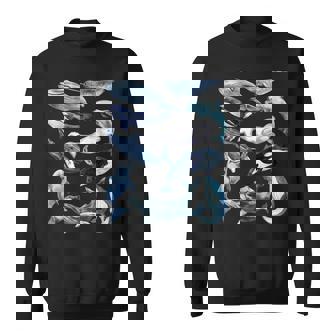 Tabla De Tipos De Ballenas Con Diseño De Animales Oceánicos Guía De Mamíferos Orca Eco Camisa de entrenamiento - Regaloses